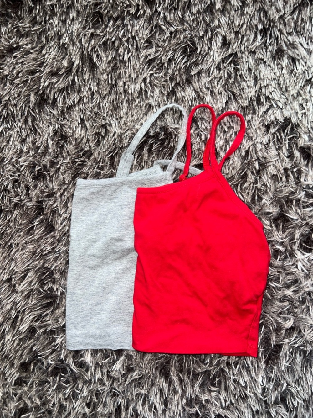 Active Basic Gray and Red Layering Tank Set - Picture 3 of 6